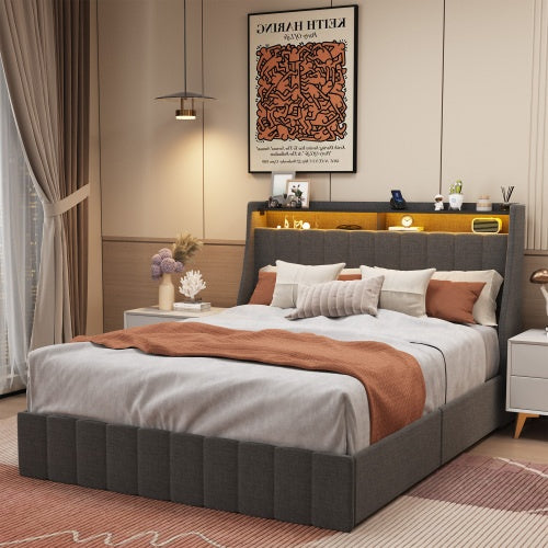 full size bed frame DARK GREY