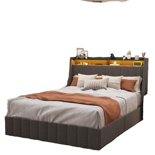 full size bed frame DARK GREY