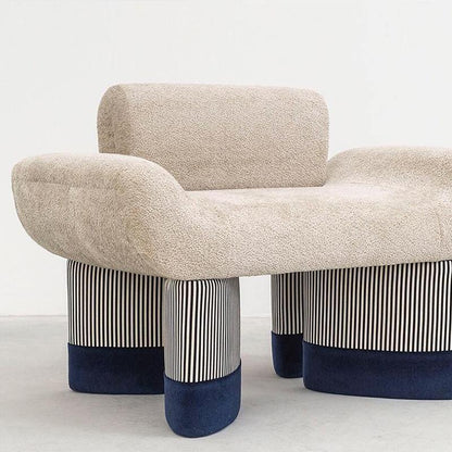 Egle Armchair, Boucle-Weilai Concept-Blue-Weilai Concept
