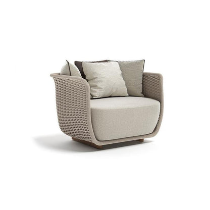 Eusden Rattan Outdoor Sofa Set, Outdoor Furniture-Weilai Concept-Armchair-Beige-No-Weilai Concept