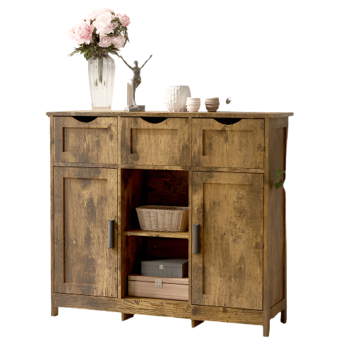 Storage Cabinets,Wooden Floor Cabinet,with Drawers And Shelves Storage Cabinets,Accent Cabinet For Living Room,Bedroom,Bathroom Furniture Home Decor