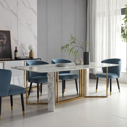 FenX Dining Table, Dining Table, Sintered Stone And Gold-Weilai Concept-Weilai Concept
