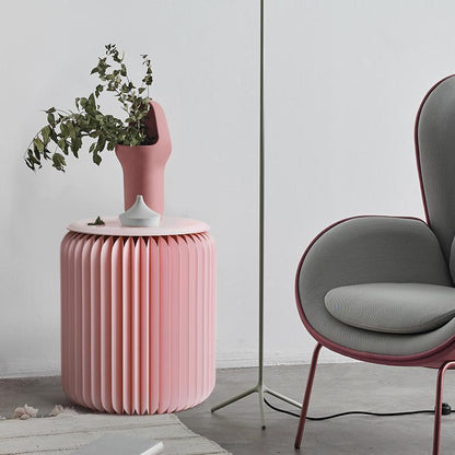 Pink Mini Accordion Stool-Weilai-Weilai Concept