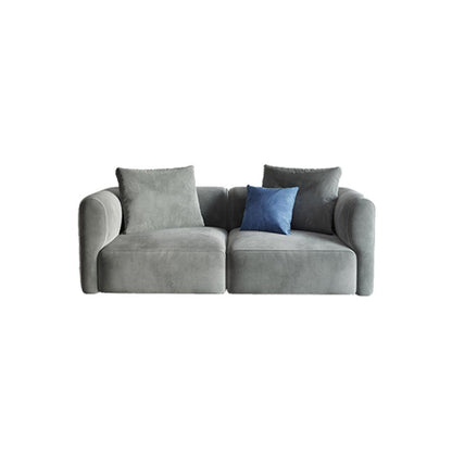 FIN Four Seater Sofa, Four Seater Corner Sofa, Grey Velvet-Weilai Concept-Weilai Concept