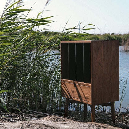 FU28 Bedside Table, Dark Oak-Weilai-Weilai Concept