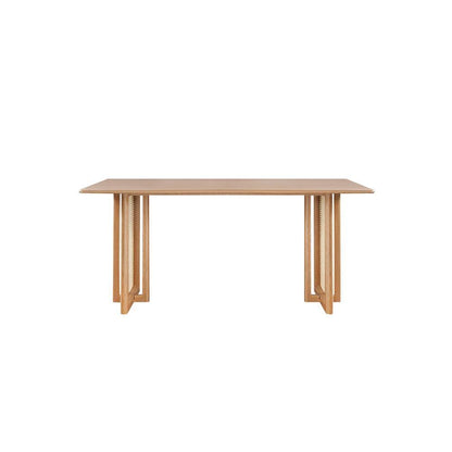 Gavril Rattan Dining Table, Oak, Rectangle-Weilai Concept-Dining Table ONLY-Weilai Concept