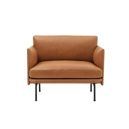 Muuto Outline Style Armchair, 2 Seater, Leather-Weilai Concept-Weilai Concept