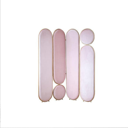 Georgia Folding Screen, Room Divider, Pink/Grey/Green/Blue-Weilai-Weilai Concept