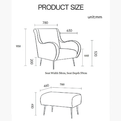 INS3 Armchair, Velvet-Weilai Concept-Weilai Concept