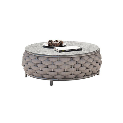 Marbella Textilene Rope Woven Outdoor Sofa Set, Grey-Weilai Concept-Weilai Concept