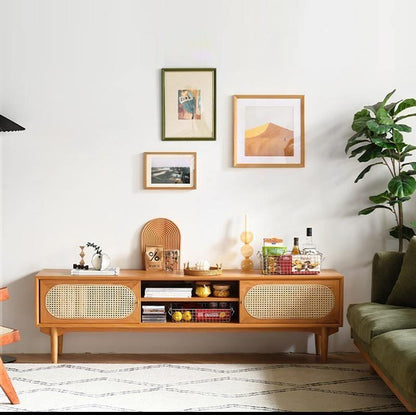 Mario Cane Rattan TV Stand-Weilai Concept-Weilai Concept