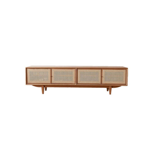 Pavia TV Stand, Rattan & Oak-Weilai Concept-Weilai Concept