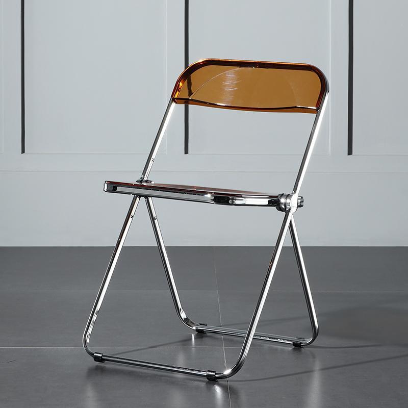 Philippe Starck Style Acrylic Folding Chair II-Weilai Concept-Tan-Weilai Concept
