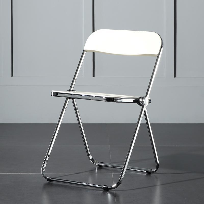 Philippe Starck Style Acrylic Folding Chair II-Weilai Concept-White-Weilai Concept