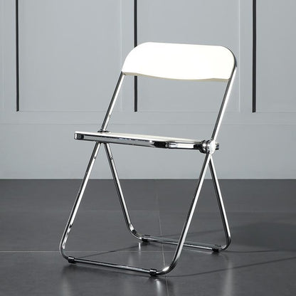 Philippe Starck Style Acrylic Folding Chair II-Weilai Concept-White-Weilai Concept
