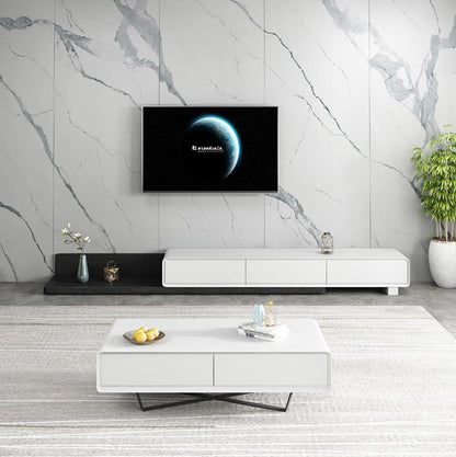 Pina Extendable TV Stand, Plywood-Weilai Concept-Weilai Concept