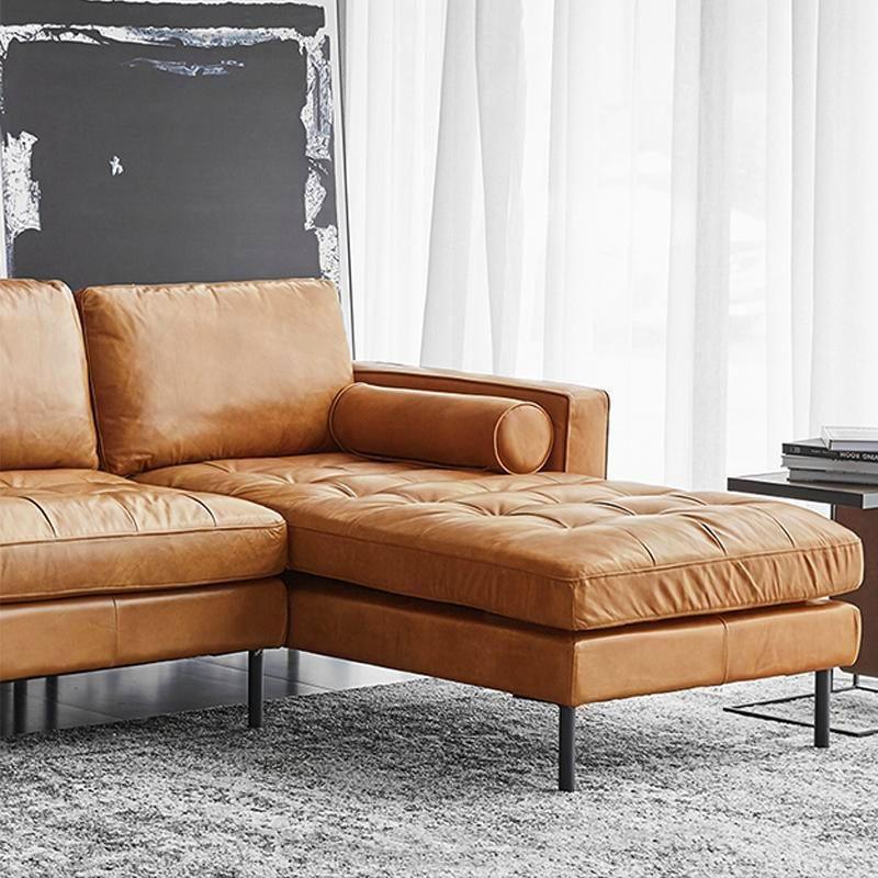 Porto Three Seater Sofa, Real Leather-Two Seater Sofa-Weilai Concept-Weilai Concept