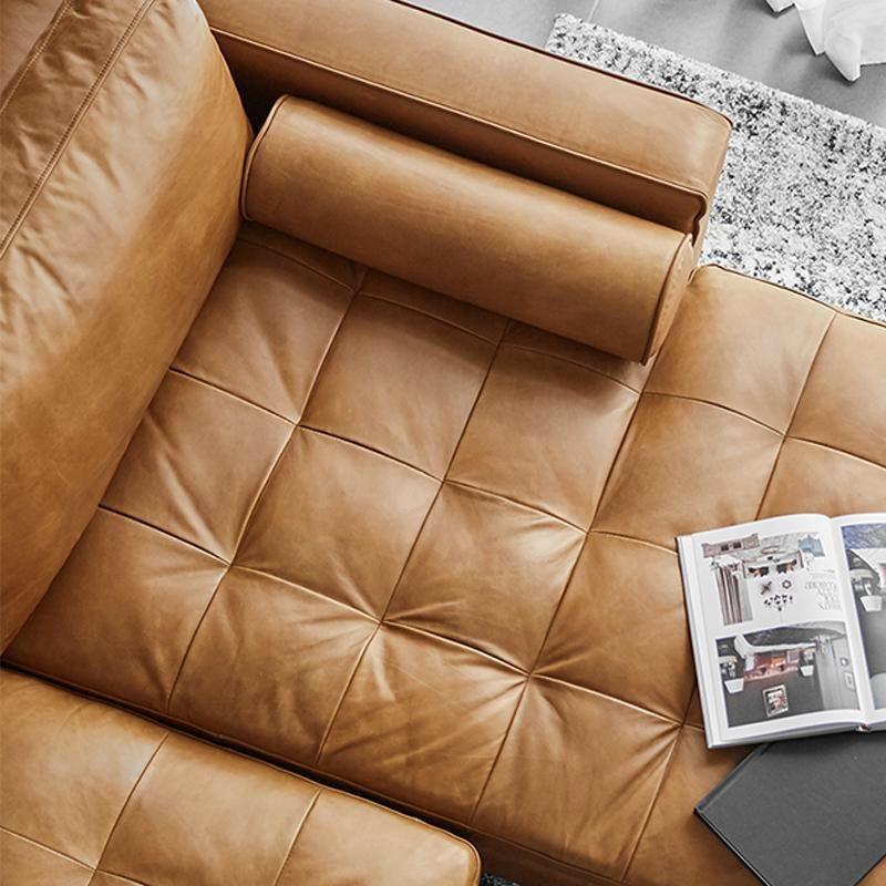 Porto Three Seater Sofa, Real Leather-Two Seater Sofa-Weilai Concept-Weilai Concept