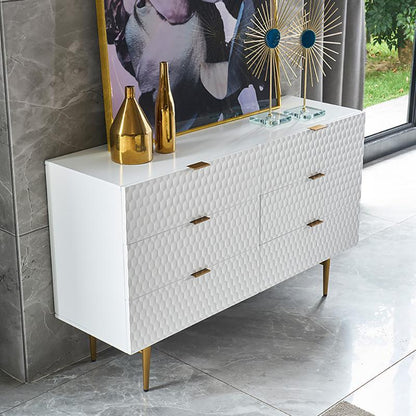 Rutland Sideboard, Gold & White-Weilai Concept-Weilai Concept