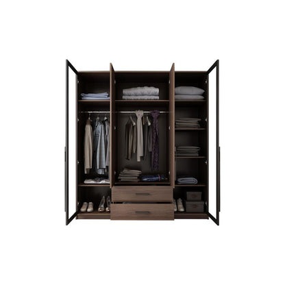 Sanders Wardrobe, Wooden & Black-Weilai Concept-Weilai Concept