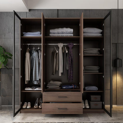 Sanders Wardrobe, Wooden & Black-Weilai Concept-Weilai Concept