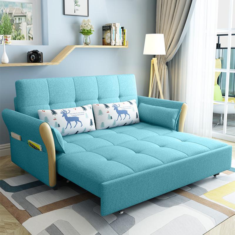 SB152 Two Seater Sofa Bed, Blue-Weilai Concept-Weilai Concept