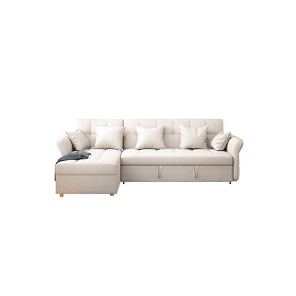 SB162 Three Seater Corner Sofa Bed, White-Weilai Concept-Weilai Concept