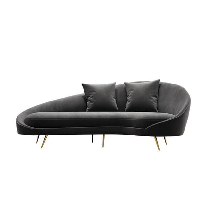 Slender Modern Curved Two Seater, Three Seater, Four Seater Sofa, Armchair, Velvet-Weilai-Weilai Concept