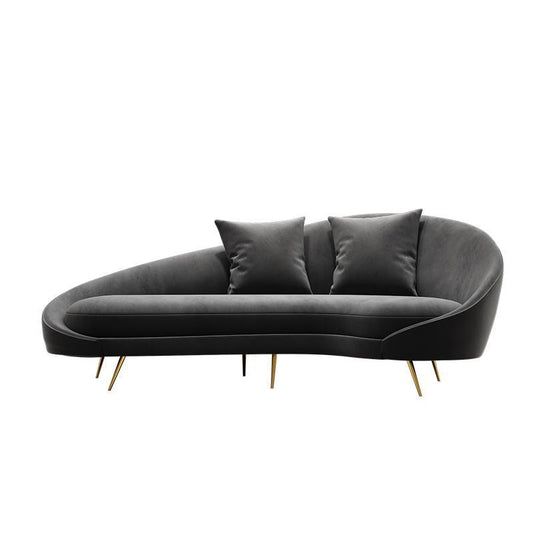 Slender Modern Curved Two Seater, Three Seater, Four Seater Sofa, Armchair, Velvet-Weilai-Weilai Concept