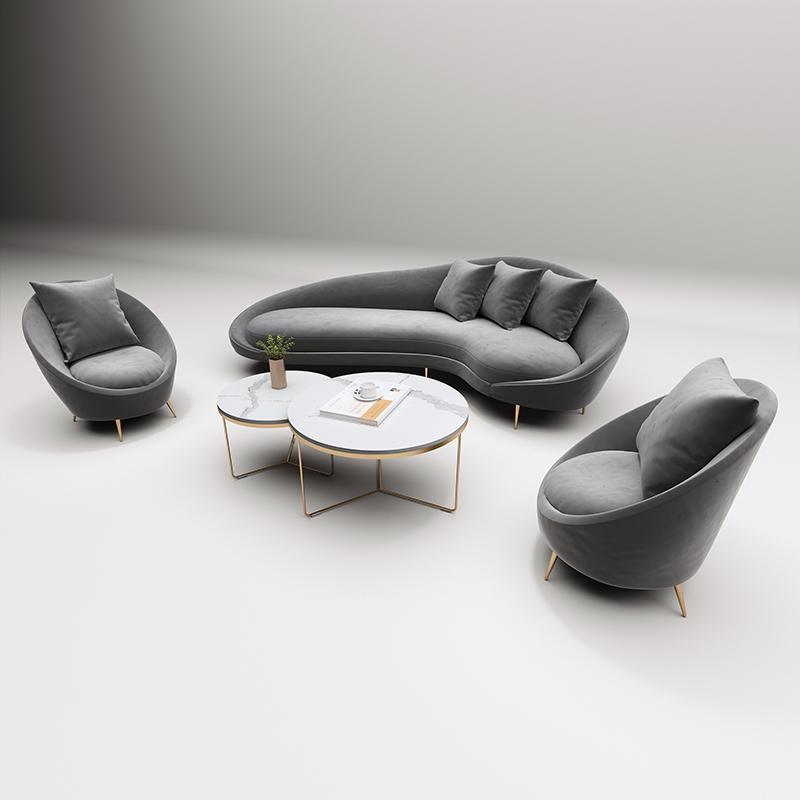 Slender Modern Armchair, Velvet For Clearance-Weilai-Weilai Concept