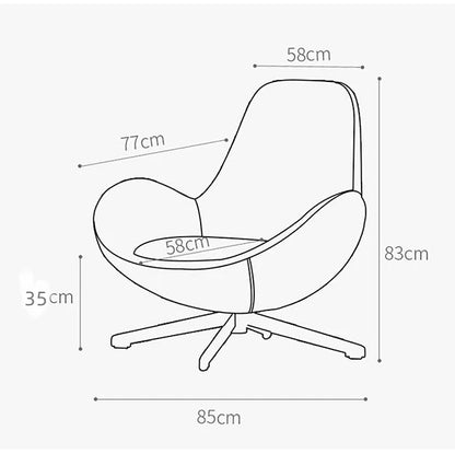 Snail Armchair, With Small Bubbles On The Leather, For Display-Weilai-Weilai Concept