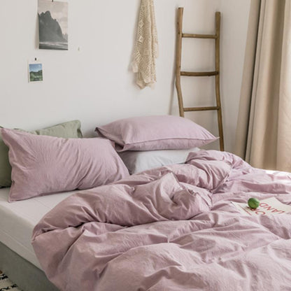 ST214 Linen Duvet Cover + Bed Sheet + 2 Pillowcases, King-Weilai Concept-Weilai Concept