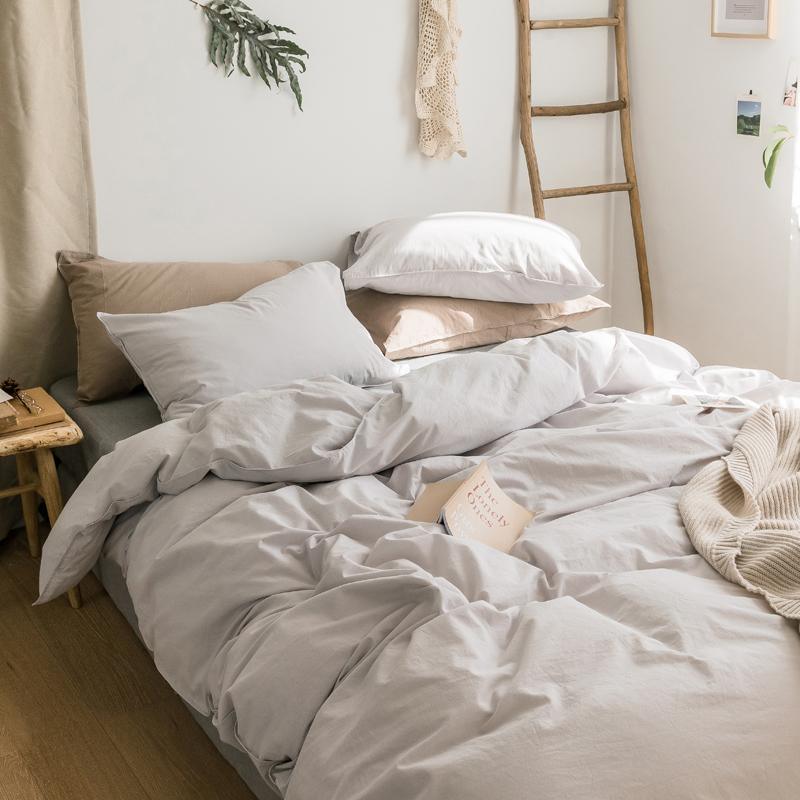 ST214 Linen Duvet Cover + Bed Sheet + 2 Pillowcases, King-Weilai Concept-Weilai Concept