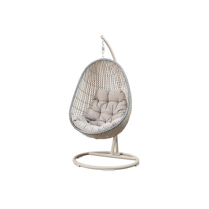 Sutton Garden Rattan Hanging Egg Chair with Stand, Indoor/ Outdoor Furniture-Weilai Concept-Weilai Concept