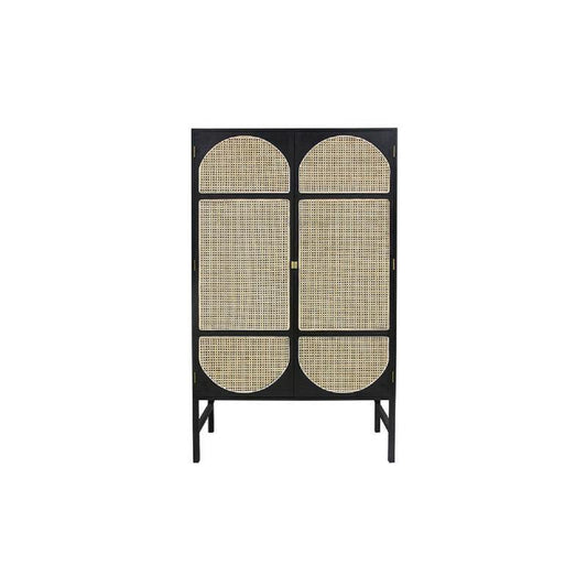 Tandy Black Rattan Wardrobe-Weilai Concept-Weilai Concept