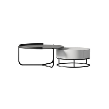 Teddy Nesting Coffee Table, Black And Off White-Weilai Concept-Weilai Concept