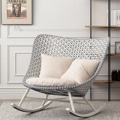 Temescal Rattan Garden Rocking Chair, Indoor/ Outdoor Furniture-Weilai Concept-Weilai Concept