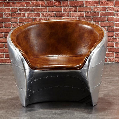 Aviator Pilot Armchair, Loft Style-Weilai Concept-Brown-Weilai Concept