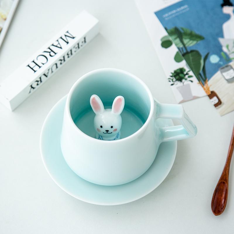 VI08 Animal Mug-Weilai Concept-Rabit-Blue-Weilai Concept