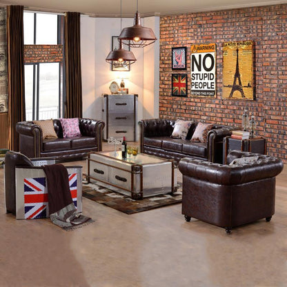 Vintage Chesterfield Three Seater Sofa-Weilai Concept-Weilai Concept