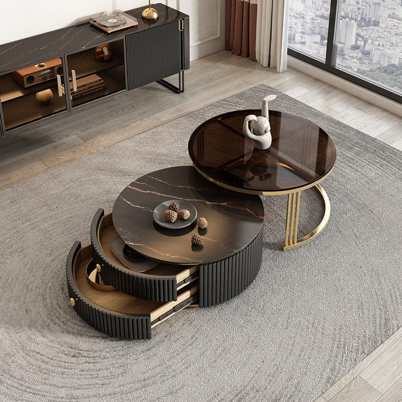 Bblythe Nesting Coffee Table Set, Black-Weilai Concept-Weilai Concept
