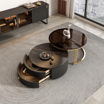 Bblythe Nesting Coffee Table Set, Black-Weilai Concept-Weilai Concept